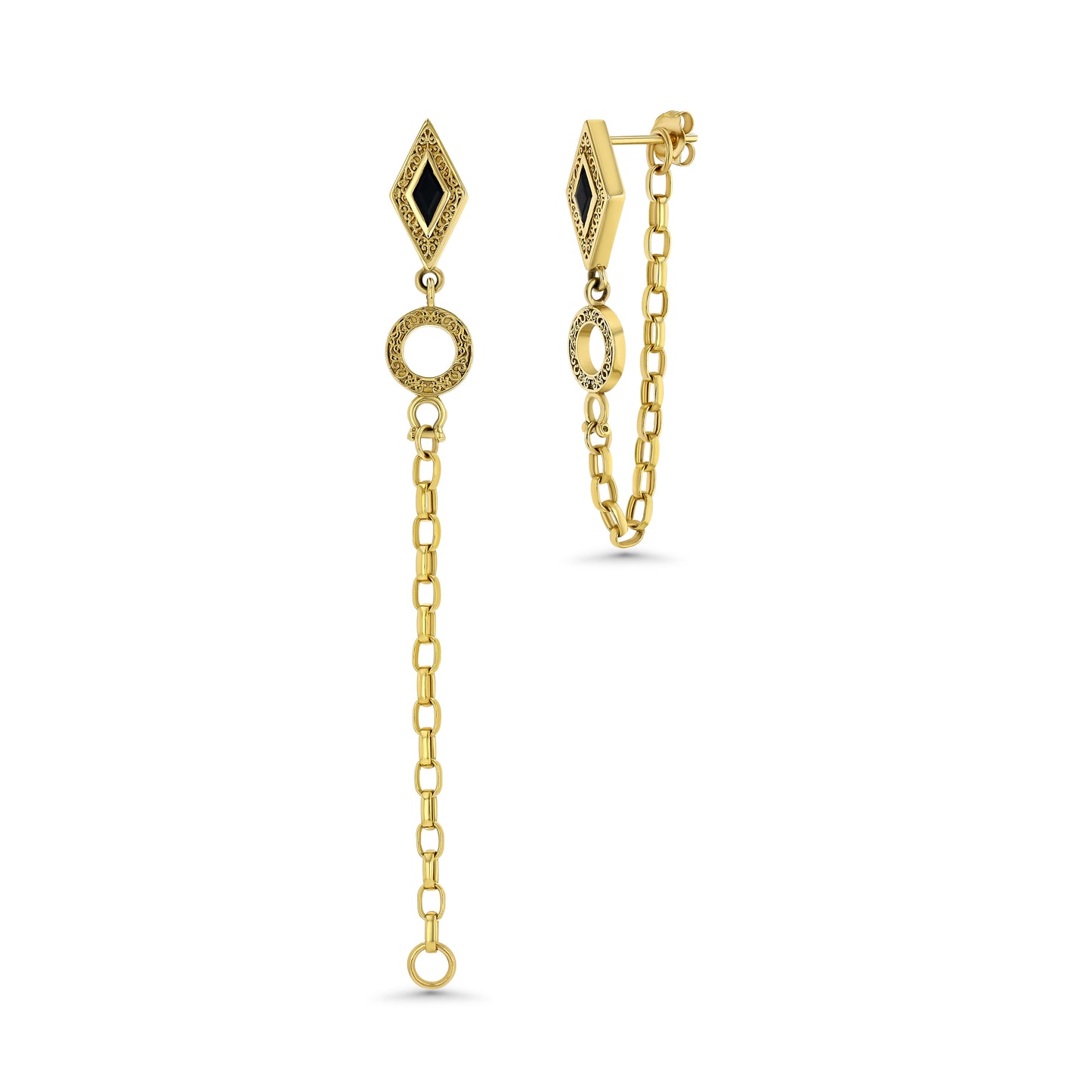 The Chameleon Chain Earrings